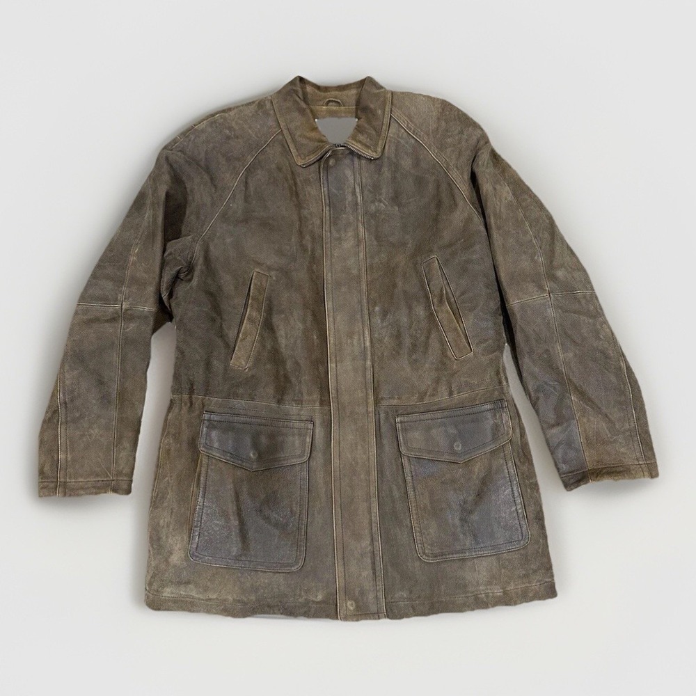 Wilson's Leather Pelle Studio Men's L Brown Barn Chore Coat Sherpa Lined